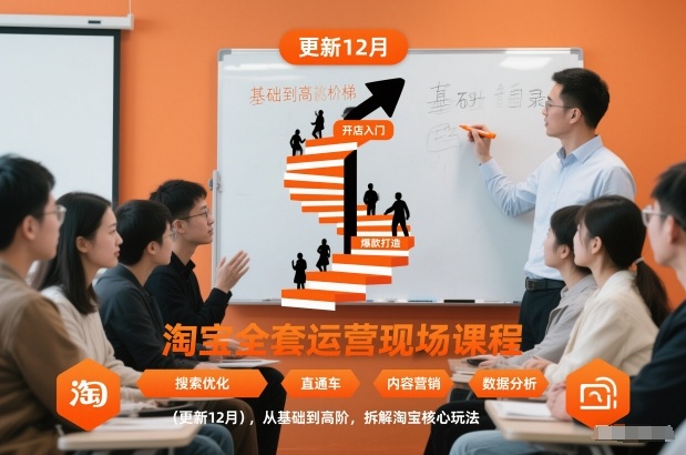 淘宝全套运营现场课程(更新12月)，从基础到高阶，拆解淘宝核心玩法-kf网创