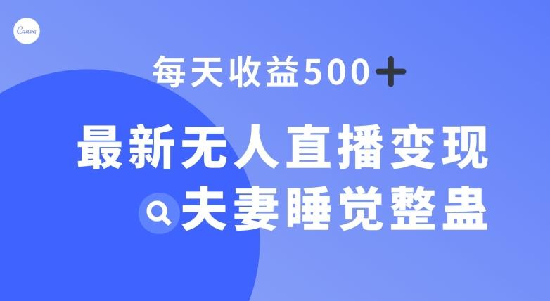最新无人直播变现，夫妻睡觉整蛊，每天躺赚500+【揭秘】-kf网创