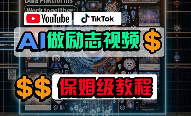 利用AI制作励志视频，在YouTube和TikTok赚钱，小白可做(附工具-kf网创