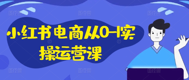 小红书电商从0-1实操运营课，小红书手机实操小红书/IP和私域课/小红书电商电脑实操板块等-kf网创