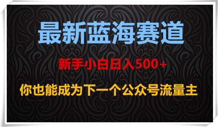 最新蓝海赛道，新手小白日入500+，你也能成为下一个公众号流量主【揭秘】-kf网创