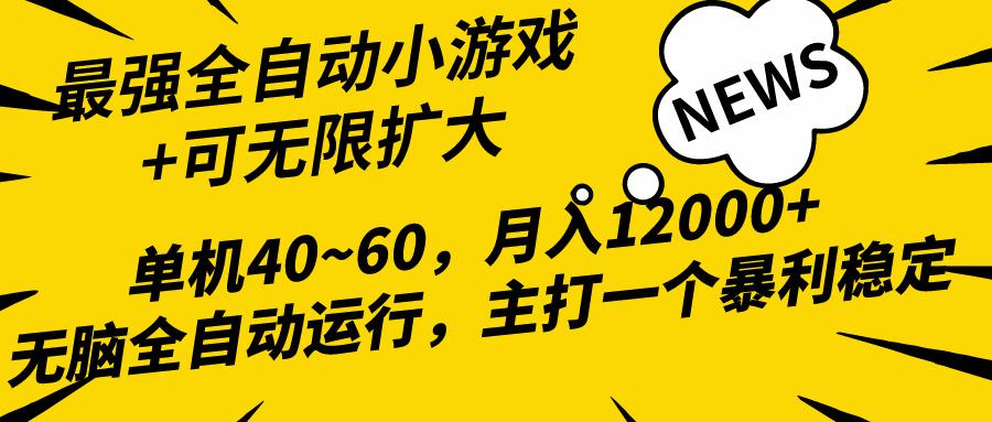 (10046期)2024最新全网独家小游戏全自动，单机40~60,稳定躺赚，小白都能月入过万-kf网创
