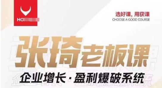 【组合课】张琦张琦老板企业增长·盈利爆破系统（直播专享）-kf网创