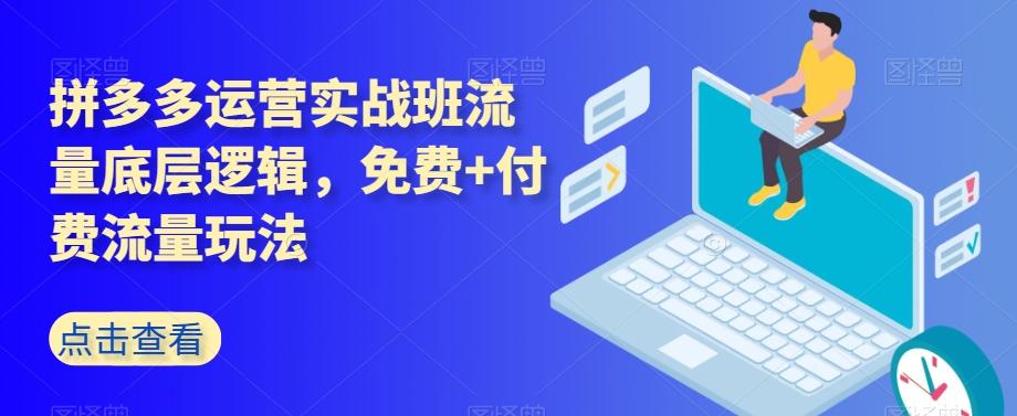 拼多多运营实战班流量底层逻辑，免费+付费流量玩法-kf网创