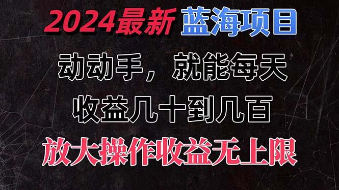 有手就行的2024全新蓝海项目，每天1小时收益几十到几百，可放大操作收...-kf网创