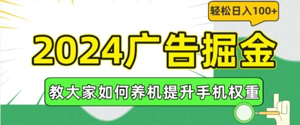 2024广告掘金，教大家如何养机提升手机权重，轻松日入100+【揭秘】-kf网创