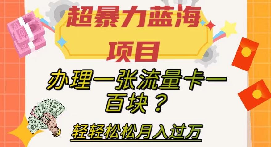 超暴力蓝海项目，办理一张流量卡一百块？轻轻松松月入过万，保姆级教程【揭秘】-kf网创