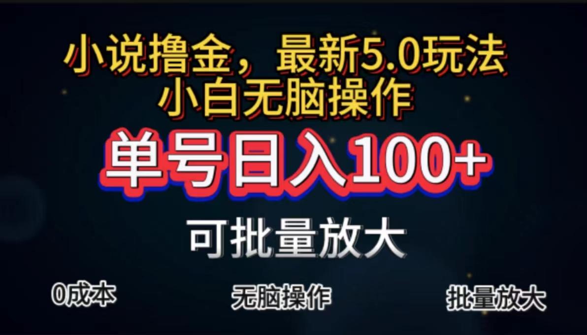 全自动小说撸金，单号日入100+小白轻松上手，无脑操作-kf网创