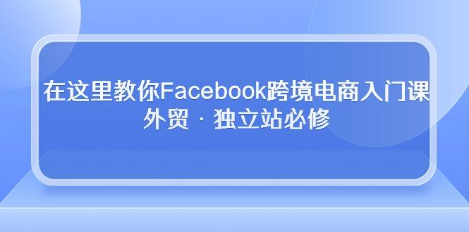 在这里教你Facebook跨境电商入门课，外贸·独立站必修-kf网创