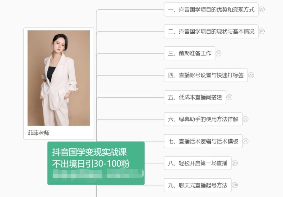 抖音国学变现项目：不出境日引30-100粉实战课程-kf网创