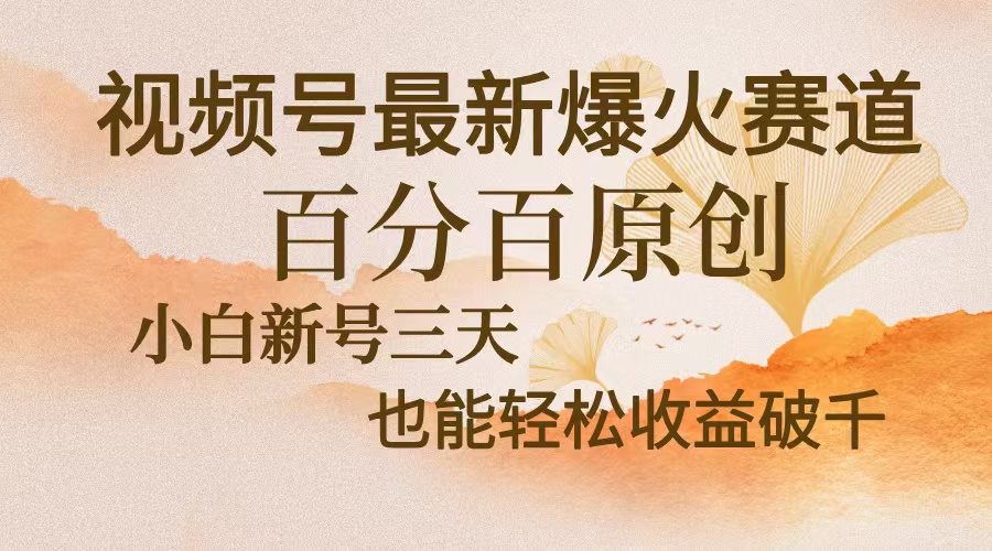 视频号最新爆火赛道，中老年粉深信不疑，百分百原创，新号三天收益轻松...-kf网创