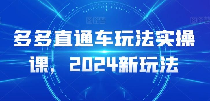 多多直通车玩法实操课，2024新玩法-kf网创