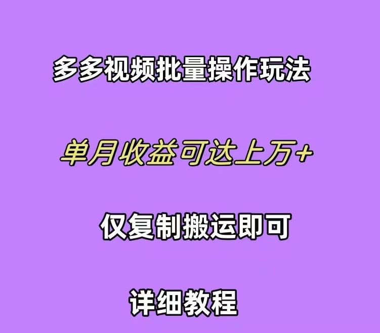 (10029期)拼多多视频带货快速过爆款选品教程 每天轻轻松松赚取三位数佣金 小白必...-kf网创