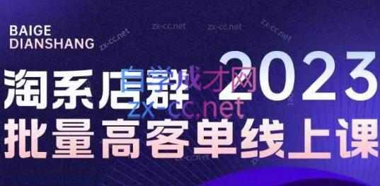 白戈电商·23年淘系批量高客单+24年全域电商矩阵-kf网创