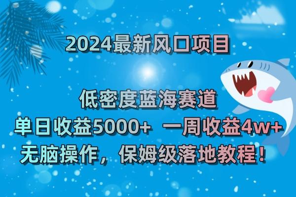 (8545期)2024最新风口项目 低密度蓝海赛道，日收益5000+周收益4w+ 无脑操作，保...-kf网创