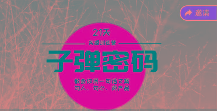 《子弹密码训练营》-用一句话文案勾人勾心卖产品，21天学到顶尖文案大师策略和技巧-kf网创