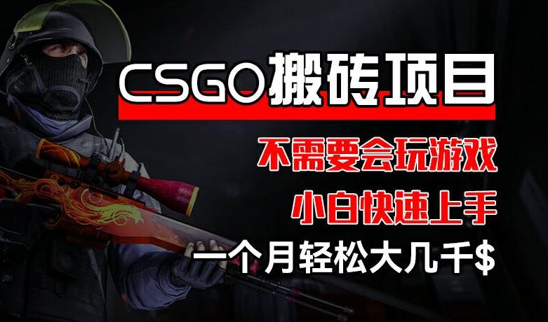 CSGO 装备搬砖项目，操作简单，不需要会玩游戏，小白也能快速上手，一个月轻松大几千【揭秘】-kf网创