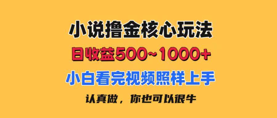 小说撸金核心玩法，日收益500-1000+，小白看完照样上手，0成本有手就行-kf网创