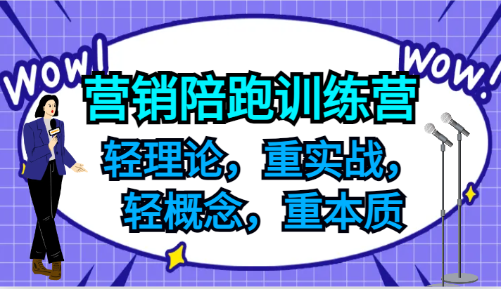 营销陪跑训练营，轻理论，重实战，轻概念，重本质，适合中小企业和初创企业的老板-kf网创