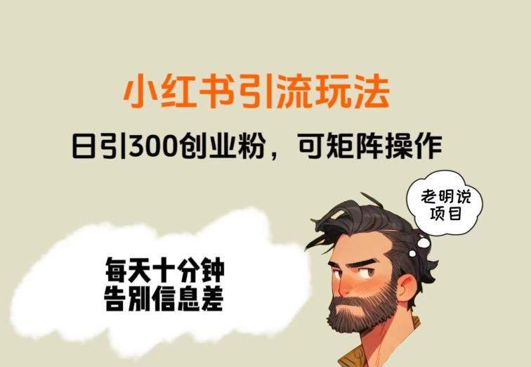靠小红书视频日印300粉，两分钟一个视频轻松矩阵-kf网创