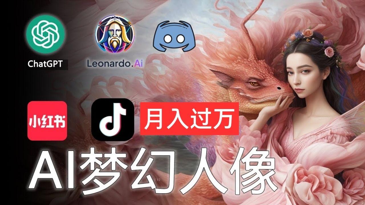 AI摄影梦幻人像：零基础也能月入过万的秘密-kf网创
