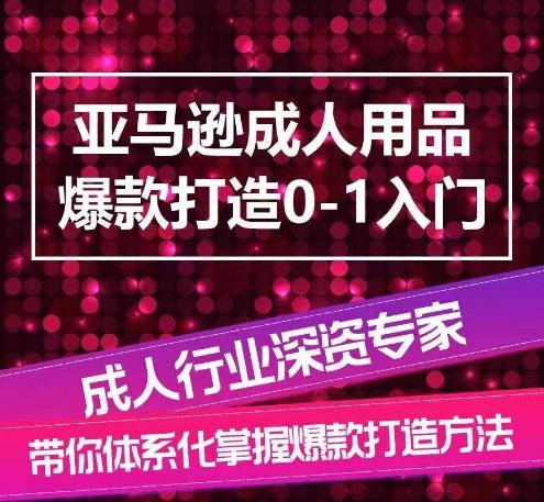亚马逊成人用品爆款打造0-1入门，系统化讲解亚马逊成人用品爆款打造的流程-kf网创