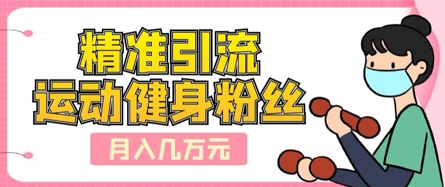 精准引流运动健身粉丝，轻松月入几万-kf网创