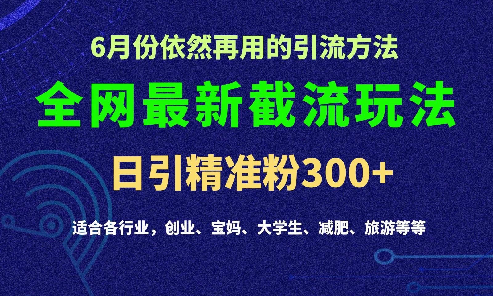 2024全网最新截留玩法，每日引流突破300+-kf网创