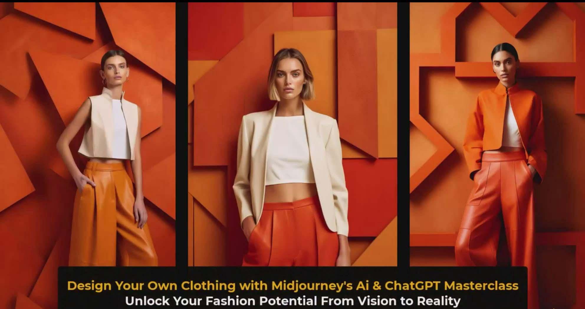 图片[3]-利用 Midjourneys Ai 人工智能设计自己的服装AI大师班-10节课-中英字幕-kf网创