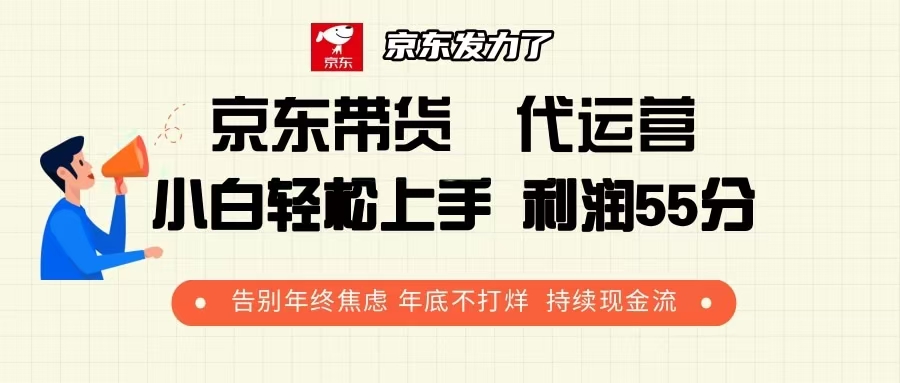 京东带货 代运营 利润55分 告别年终焦虑 年底不打烊 持续现金流-kf网创