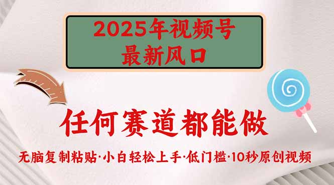 2025年视频号新风口，低门槛只需要无脑执行-kf网创