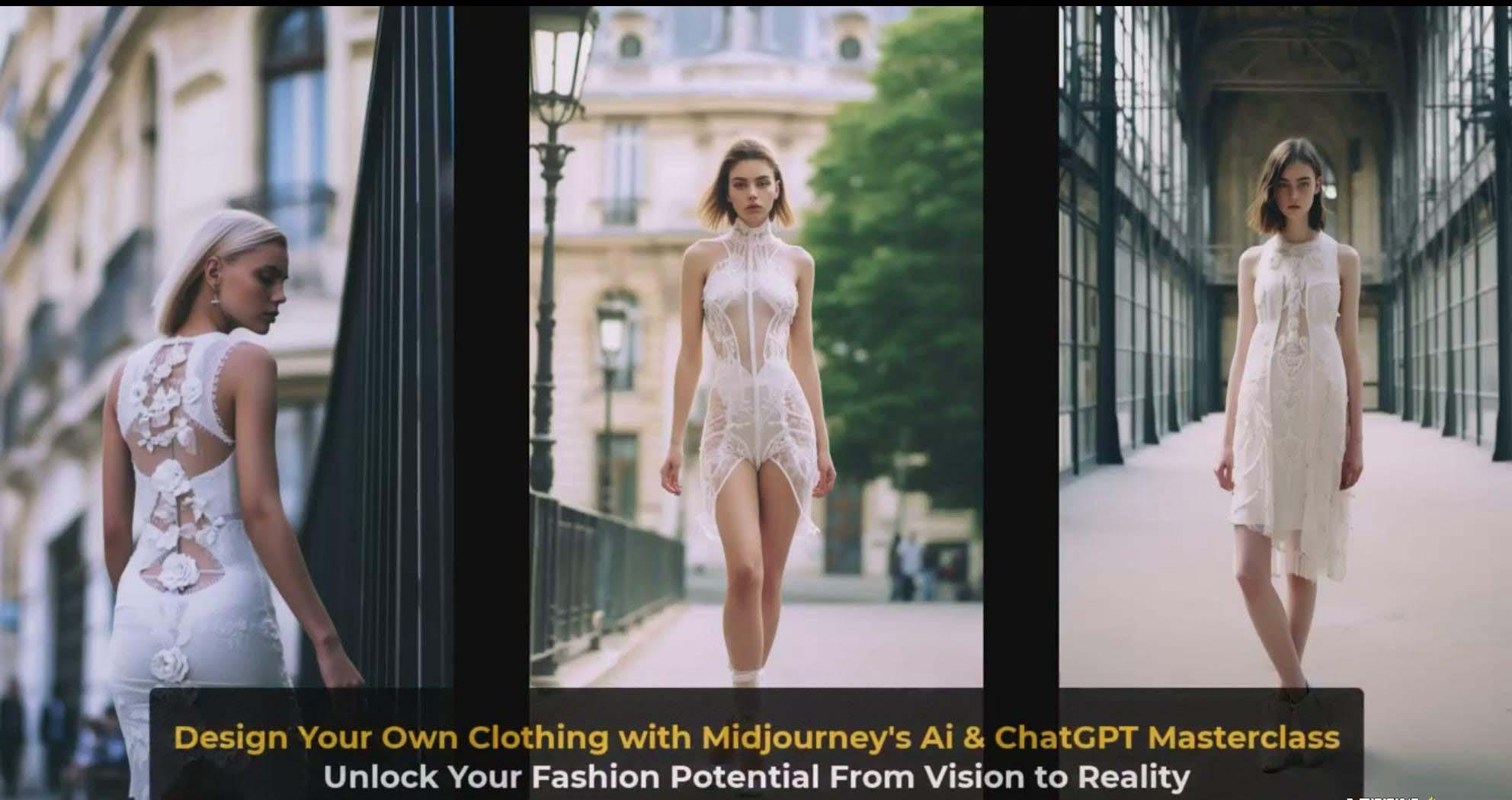 图片[4]-利用 Midjourneys Ai 人工智能设计自己的服装AI大师班-10节课-中英字幕-kf网创