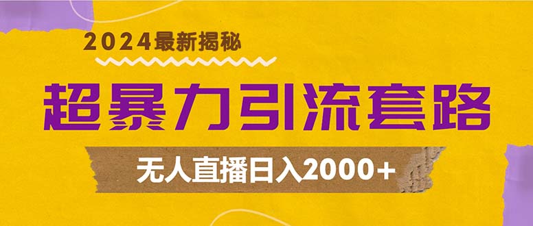 超暴力引流套路，无人直播日入2000+-kf网创