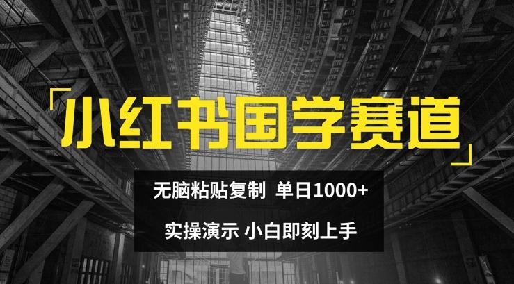 小红书国学赛道，无脑粘贴复制，单日1K，实操演示，小白即刻上手【揭秘】-kf网创
