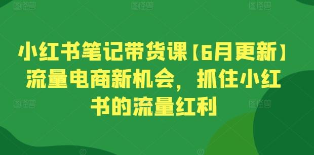 小红书笔记带货课【6月更新】流量电商新机会，抓住小红书的流量红利-kf网创