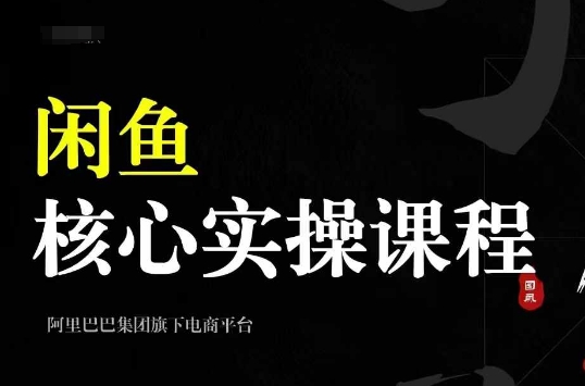 2024闲鱼核心实操课程，从养号、选品、发布、销售，教你做一个出单的闲鱼号-kf网创