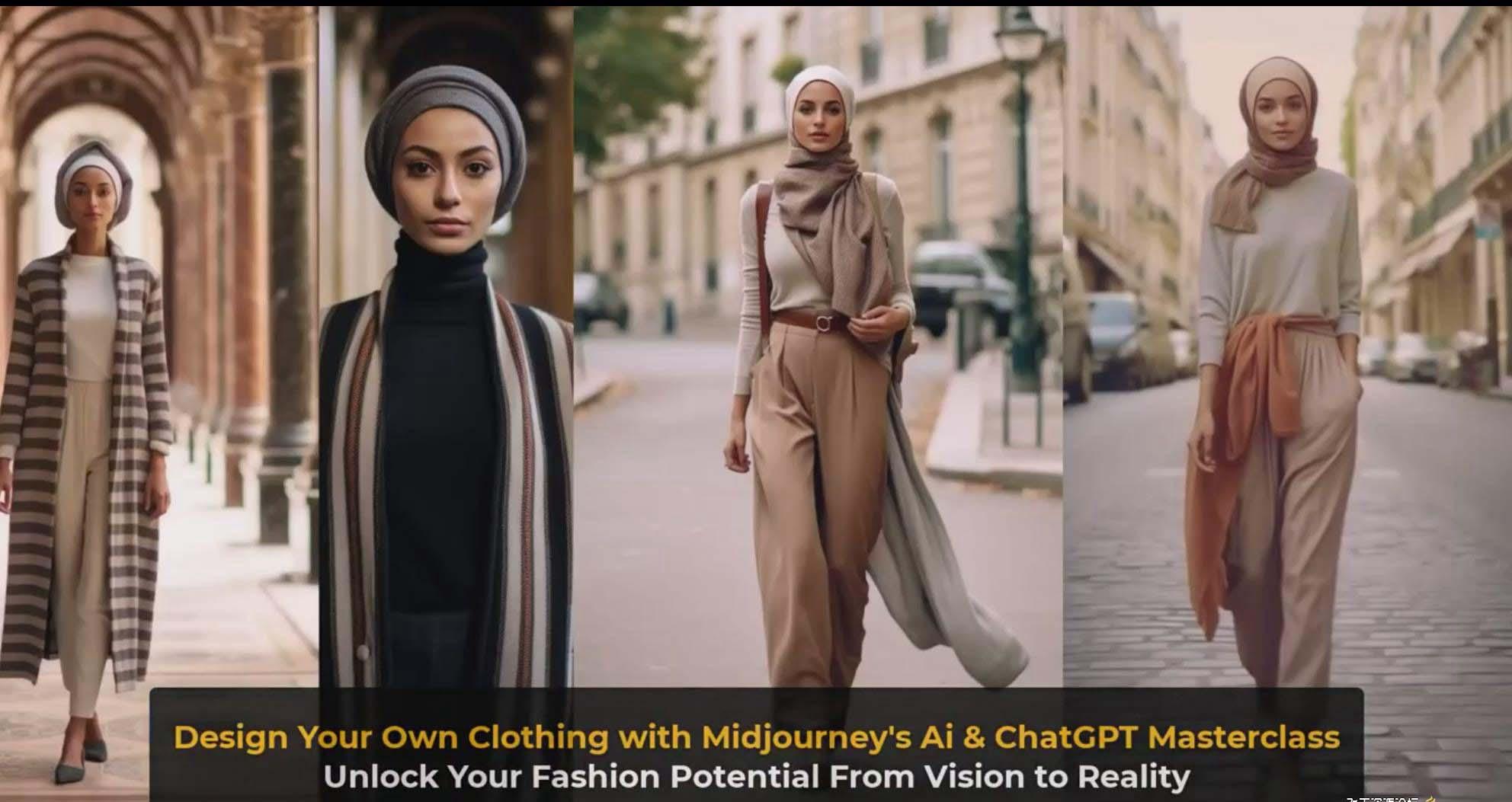 图片[10]-利用 Midjourneys Ai 人工智能设计自己的服装AI大师班-10节课-中英字幕-kf网创