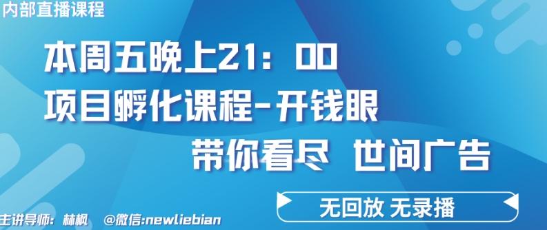 4.26日内部回放课程《项目孵化-开钱眼》赚钱的底层逻辑【揭秘】-kf网创