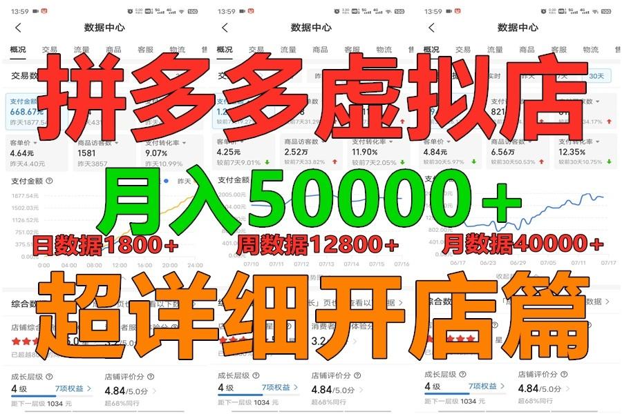 拼多多虚拟电商训练营月入40000+你也行，暴利稳定长久，副业首选-kf网创
