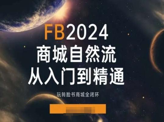 2024Faceboo商城自然流(从入门到精通)，玩转脸书商城全闭环-kf网创