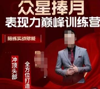 众星捧月表现力巅峰训练营，全方位打造，陪练实战赋能-kf网创