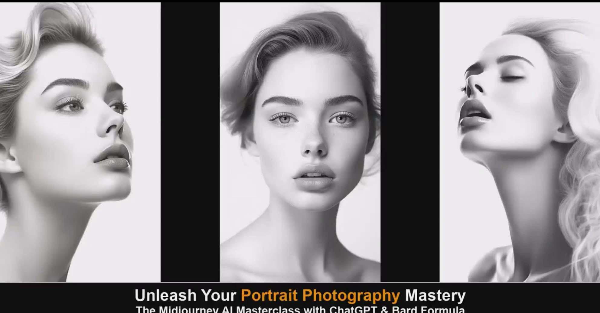 图片[1]-(9312期)Midjourney v5 ChatGPT 和 Bard AI人工智能人像摄影大师班-15节-中英字幕-kf网创