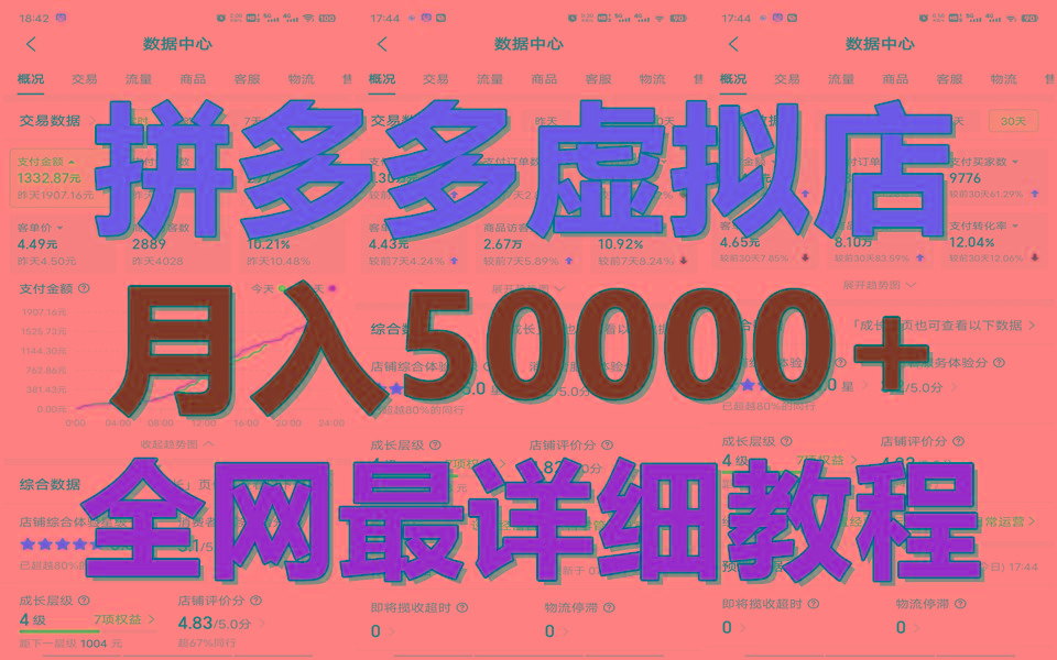 拼多多虚拟电商训练营月入50000+你也行，暴利稳定长久，副业首选-kf网创