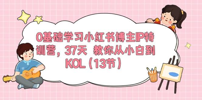 0基础学习小红书博主IP特训营，37天 教你从小白到KOL(13节-kf网创