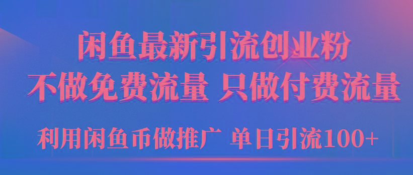 (9584期)2024年闲鱼币推广引流创业粉，不做免费流量，只做付费流量，单日引流100+-kf网创